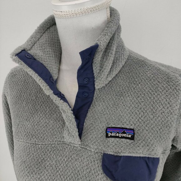 Patagonia Women’s Size S Re-Tool Snap-T Pullover Fleece Jacket Gray - Picture 4 of 10